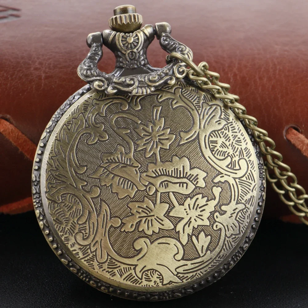 New Anime Fullmetal Alchemist Edward Hollow Bronze Quartz Pocket Watches Pendant Necklace Fob Watch Men Women Gifts Pocket Watch