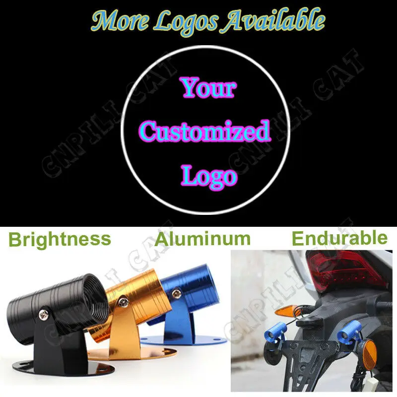 1x Motorcycle Universal Laser Customized Logo  Projector Ghost Shadow LED Light