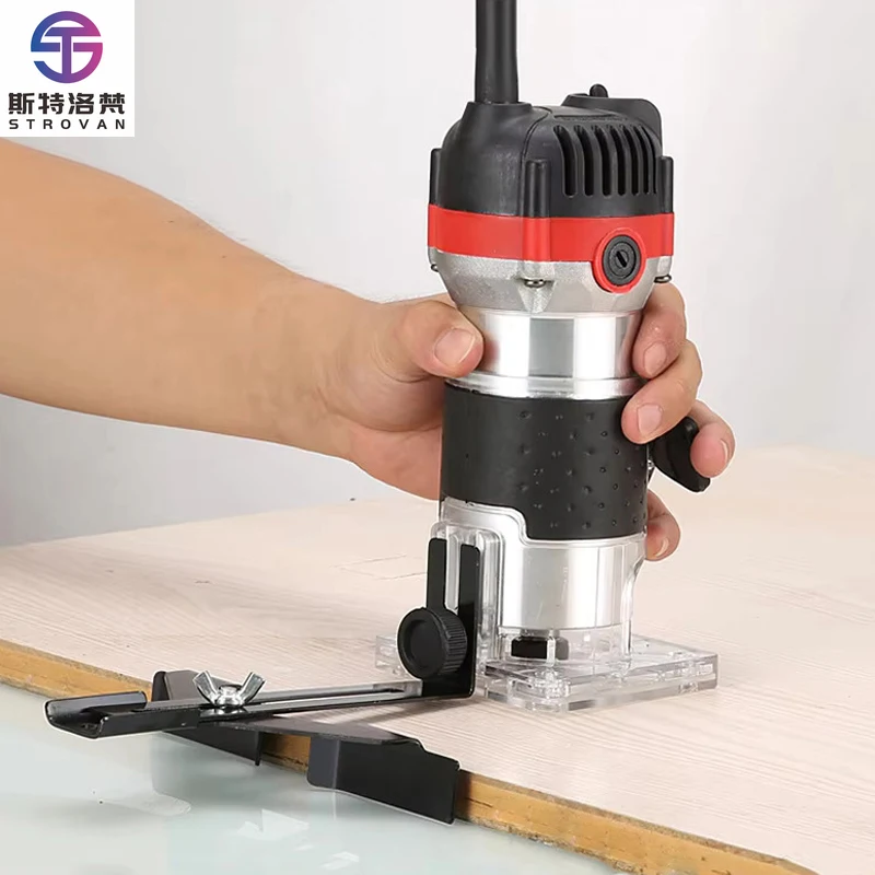 Portable Power Palm 2-In-1 Trimming Machine Cutter 800W Woodworking Electric Hand Router Tool 30000RPM Wood Edge Trimmer