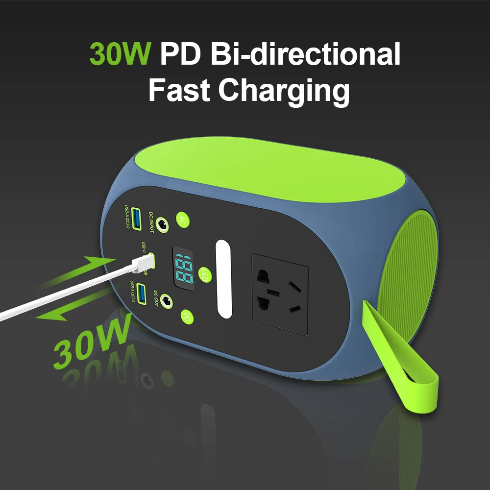 110V 220V AC Output Portable Hot Sales Power Bank Power Station Super Slim Best Brand 31200mAh 120W Power Station Smart