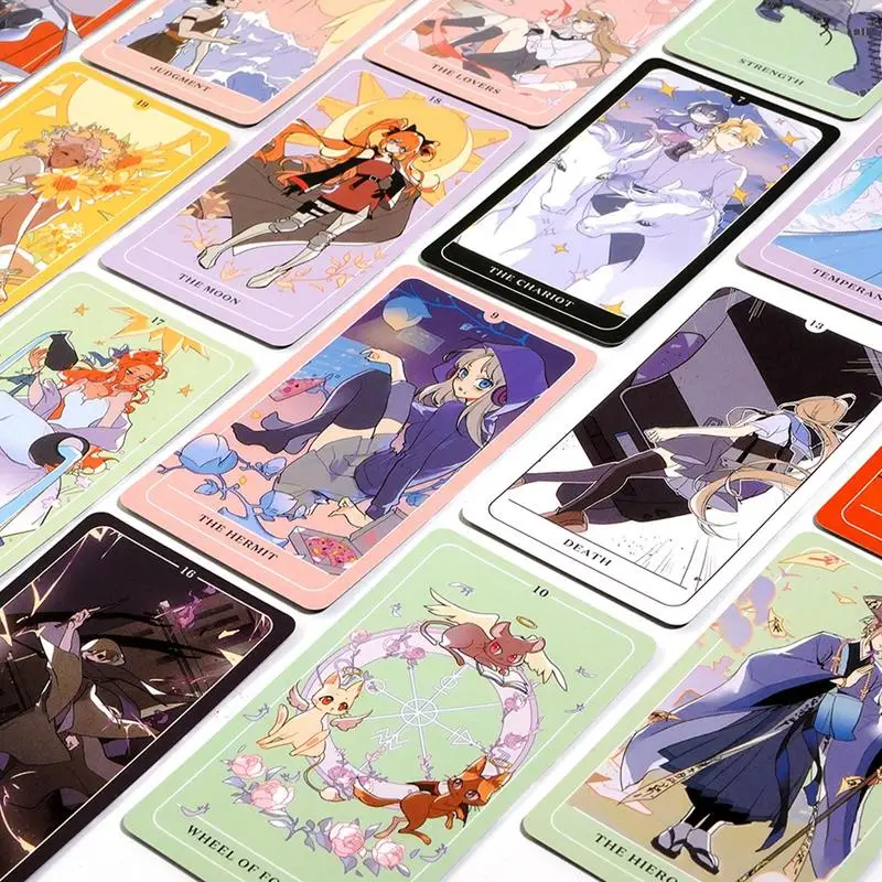 Tarot Deck Game Genshin Impact Tarot Card Yae Miko Raiden Shogun Kaedehara Kazuha Playing Card Cosplay Props Anime Tarot Card