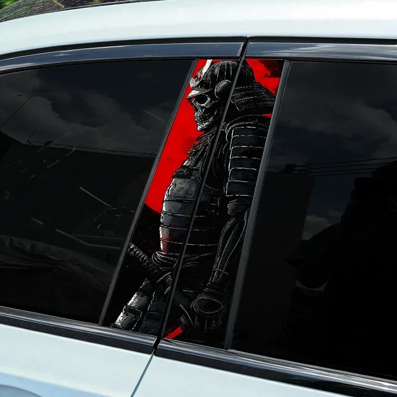 

1pc/2pcs JDM Ninja Car Stickers Car B-pillar Vinyl Decals Waterproof Auto Center Pillar Sticker Cover Scratches Vehicle Decor