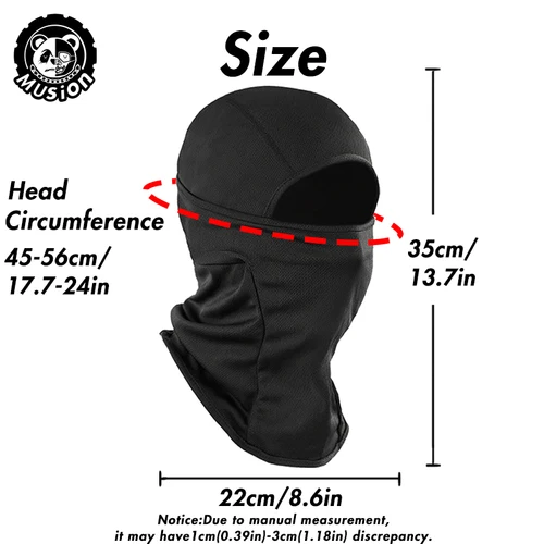 Imagen 2 del producto Musion Pasamontañas Máscara de cara de ciclista para mujer Pañuelo multifuncional de una pieza Bufanda A prueba de viento Protector solar a prueba de polvo Cuatro estaciones