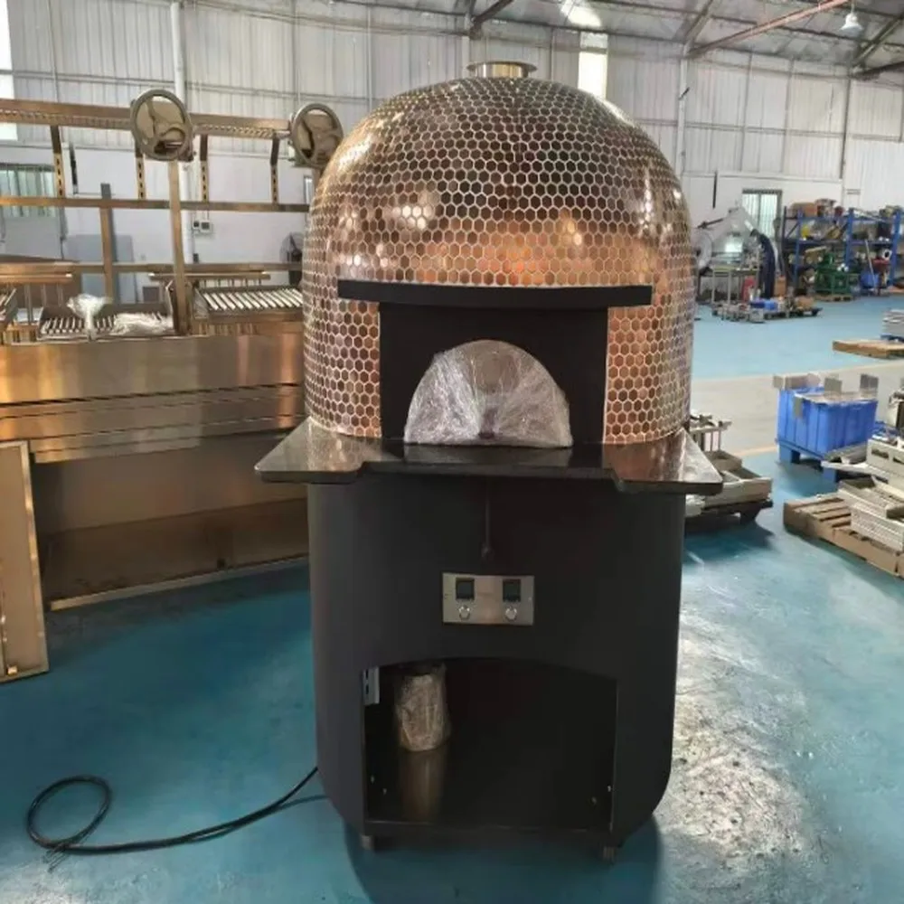 &A*Of New Innovations Materials Good Price Manufacture Brick Wooden Fired Gaz Ceramic Used Gas Rotary Pizza Oven