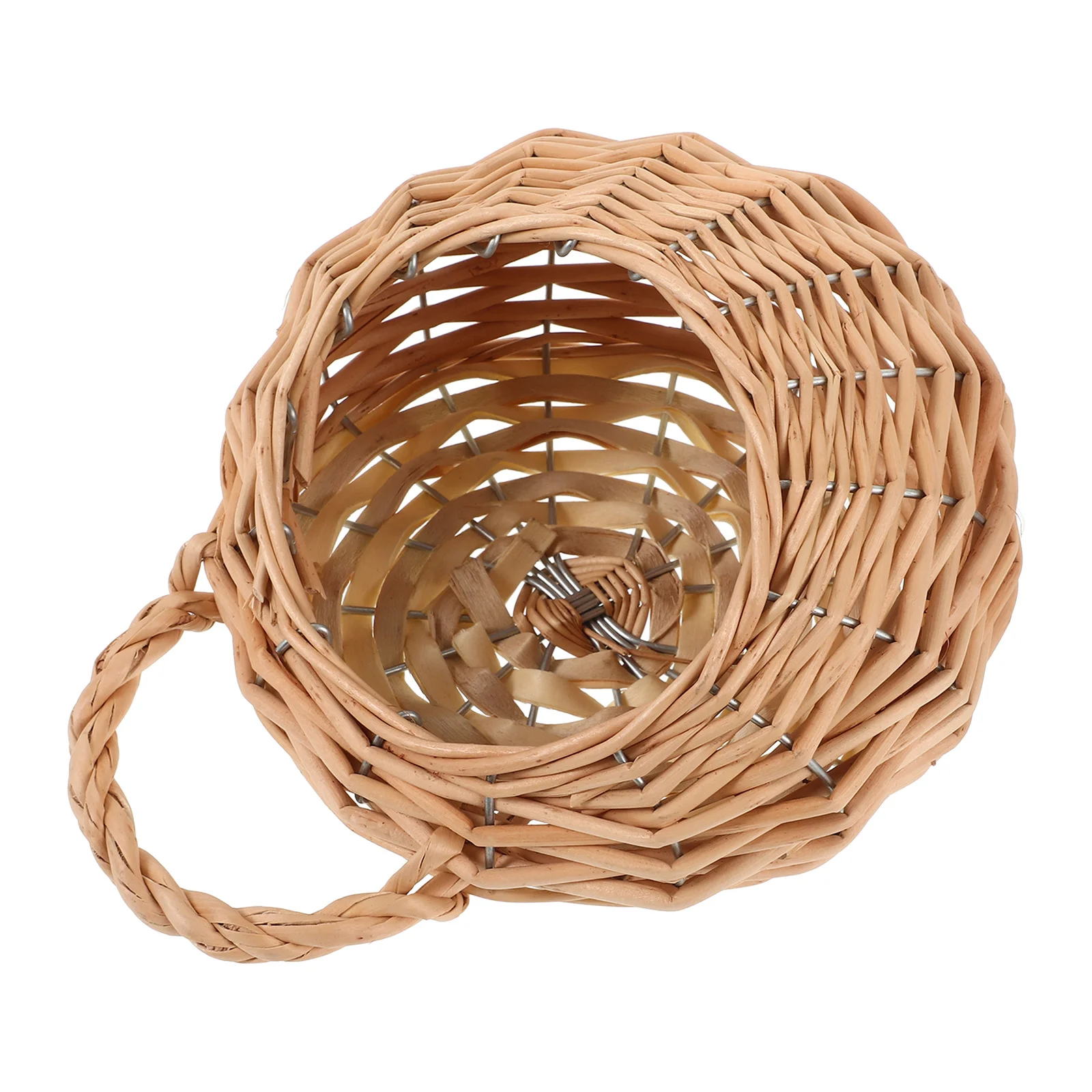 

Woven Hanging Flower Basket Rattan Wall Storage Basket For Home Kitchen Decor Indoor Plants Holder Decorative Organizer