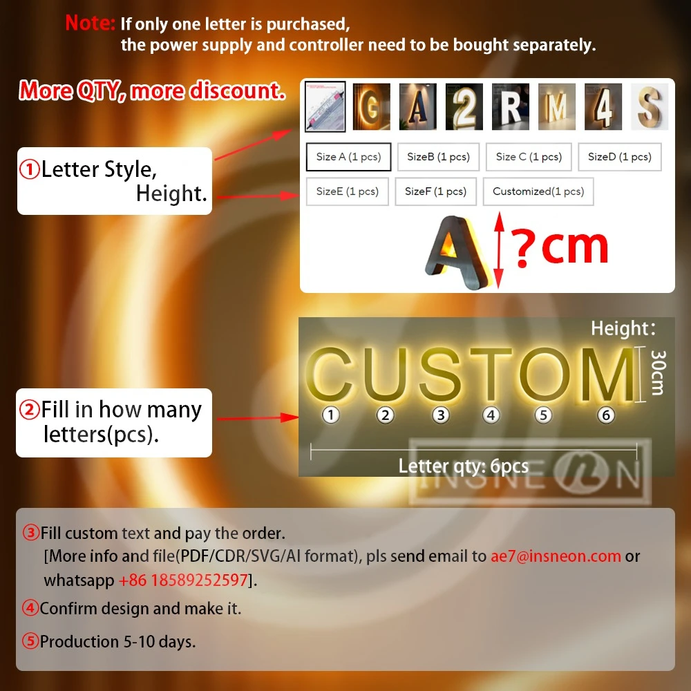 رسائل ثلاثية الأبعاد علامة أكريليك مخصصة النيون الفاخرة شعار العلامة التجارية الأعمال Led علامات لافتة ضوء ملصق رسالة لافتات شركة مضيئة