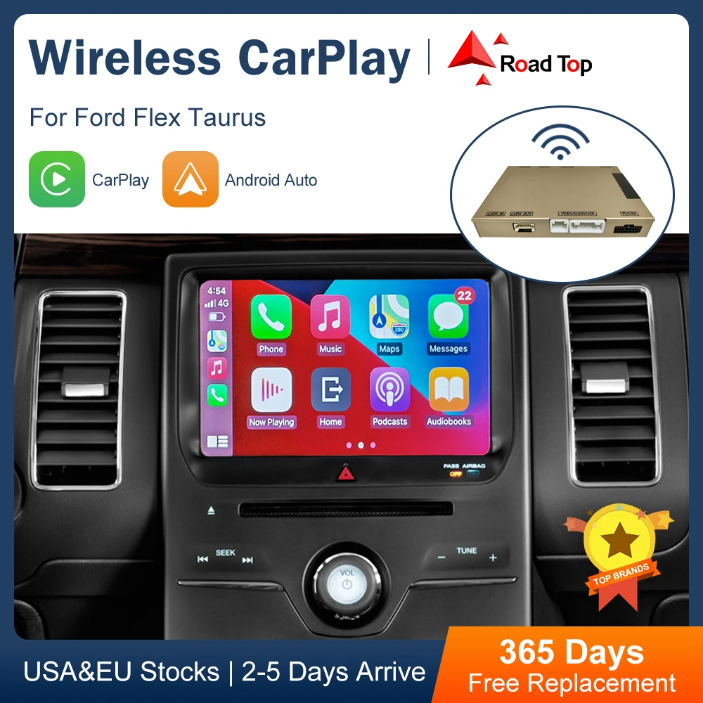 Wireless CarPlay for Ford Flex Taurus Sync 2 Android Auto Interface Mirror Link AirPlay Car Play Functions Accessories Interior