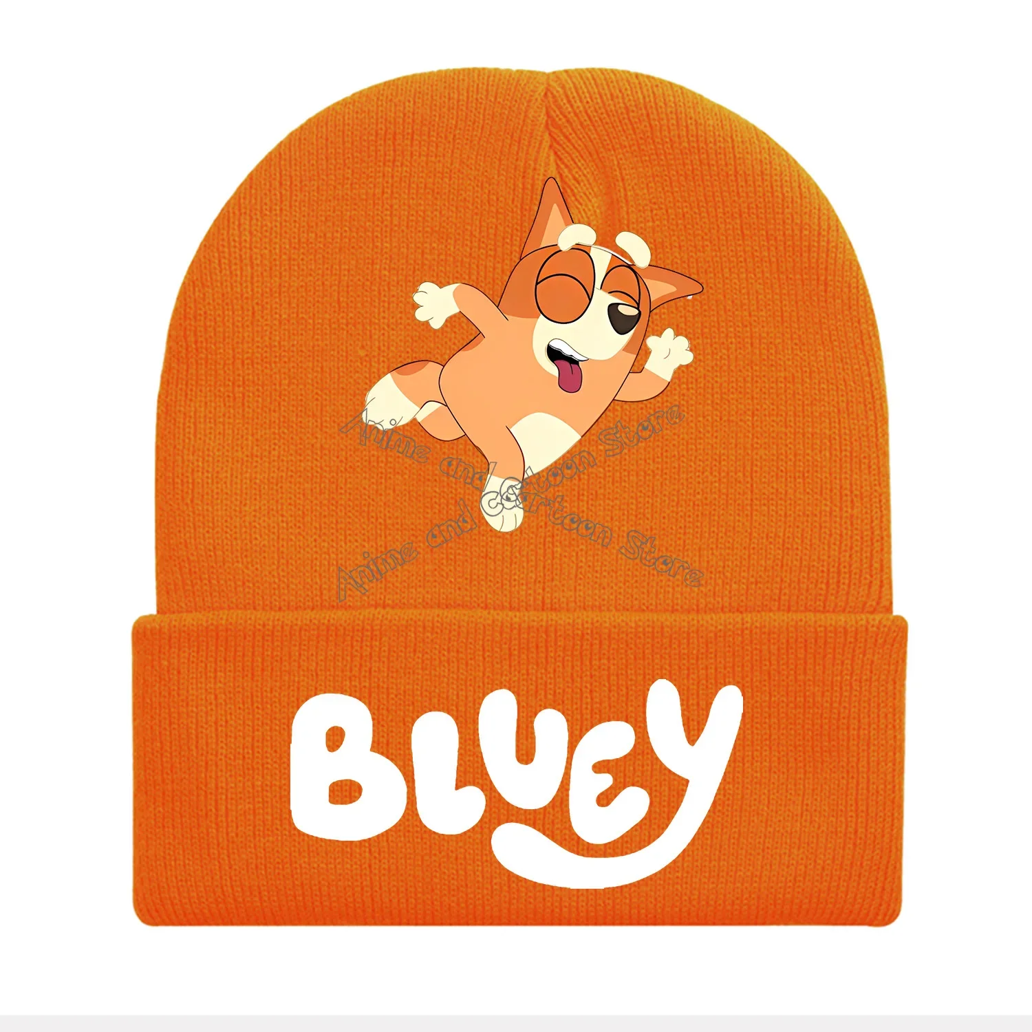 Blueys Bingo New Knitted Hat for Children Cartoon Anime Beanies Cap Winter Kids Street Hats Kawaii Outdoor Warm Knitted Cap Gift