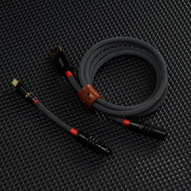 Self-locking air plug cable separation data type-c custom mechanical keyboard braided