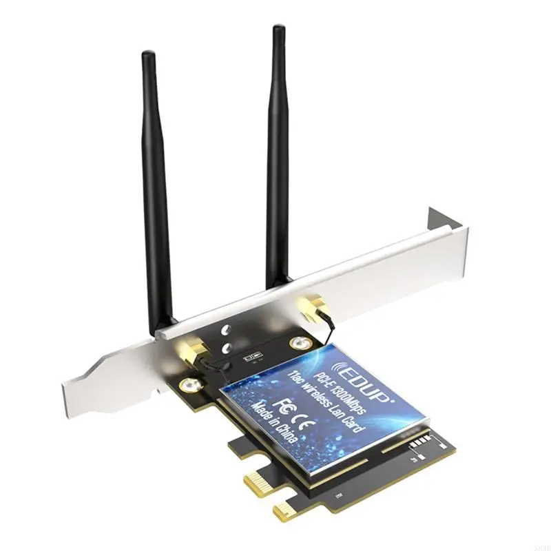 N84B 1300MBPS PCIE WIFI การ์ดอะแดปเตอร์ที่เข้ากันได้กับบลูทู ธ 4.2 802.11 / B / G