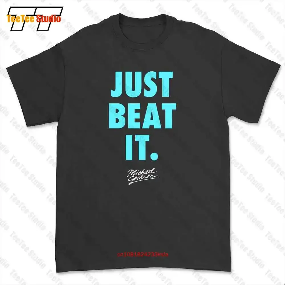 Michael Jackson Just Beat It Text T-shirt Tee J4I5