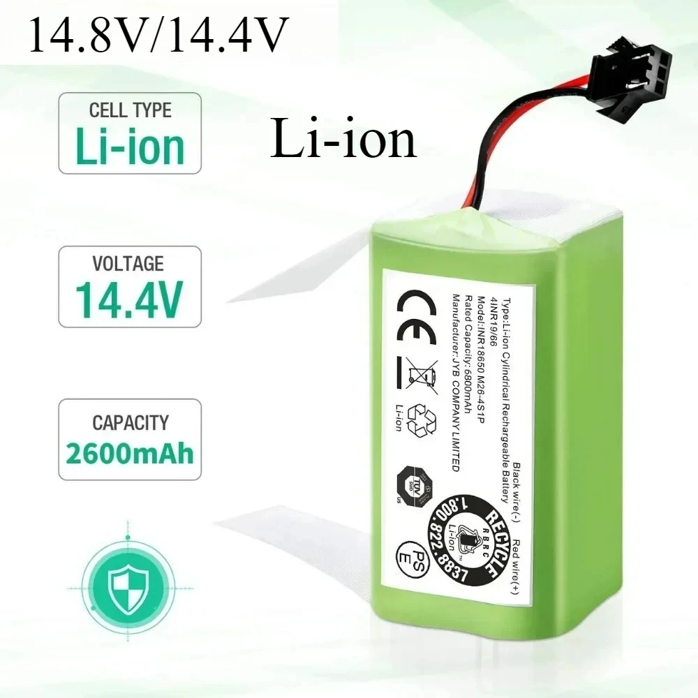 

100% Original 14.4V 2600mAh Replacement Battery for Conga Excellent 990 1090 1790 1990 Deebot N79S N79 DN622 Robovac 11 Tesvor