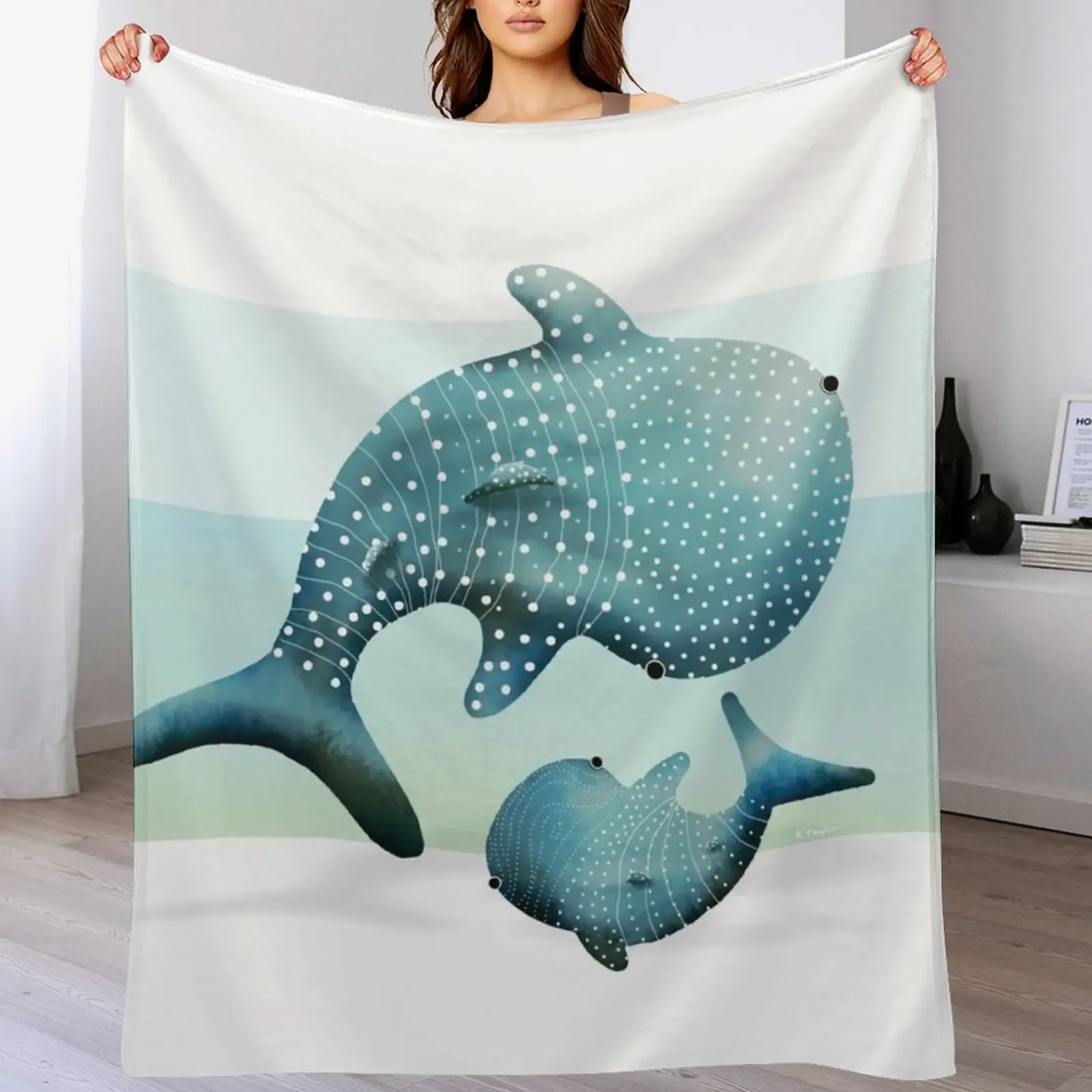 New Whale Sharks Throw Blanket Cozy Microfiber Throw Blanket for Home Bedroom