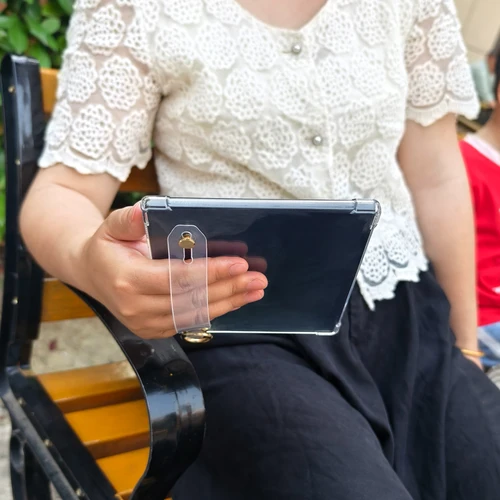 Imagen 2 del producto Funda para Onyx Boox Tablet Go Color, 7 "", Boox Page, Leaf3, Leaf3 C, Galileo Boox, cubierta con hebilla portátil y correa de mano, lectura