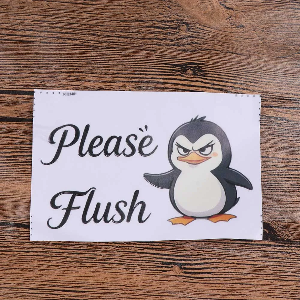 Creative Style Self-adhesive Toilet Sticker PVC Decoration Bathroom Decal Waterproof Funny Wall Sticker Toilet Seat