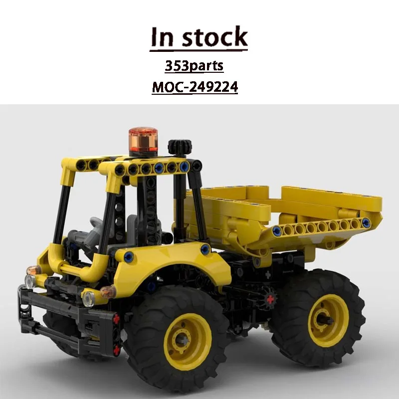 moc-249224-classic-new-mini-swing-dump-truck-building-block-model-353-parts-moc-boys-children's-birthday-and-new-year-toy-gift