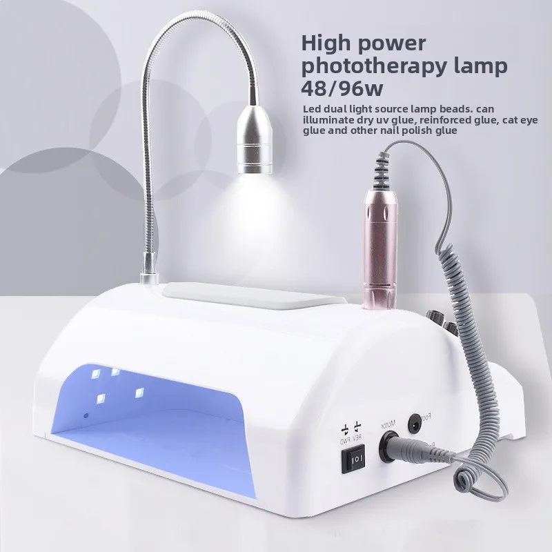 All-in-One-Nagelstudio-Set: UV-Lampe, Nagellackentferner, Polierer und Hochleistungsstaubsauger