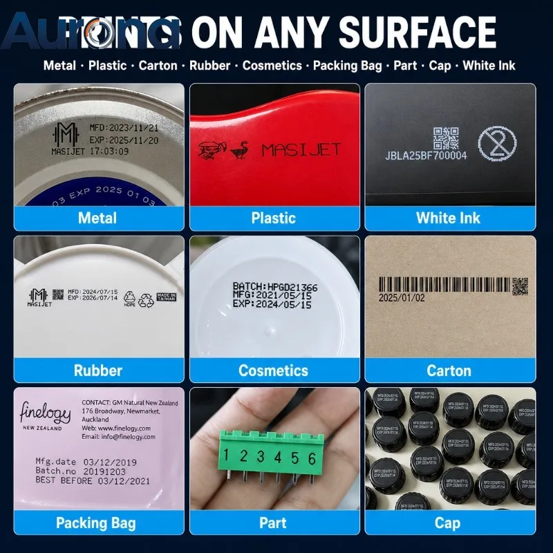 【Industrial】Industrial Cij Continuous Inkjet Printer Date Printing Barcode Batch Coding Machine For Food Beverage Chemical Indus