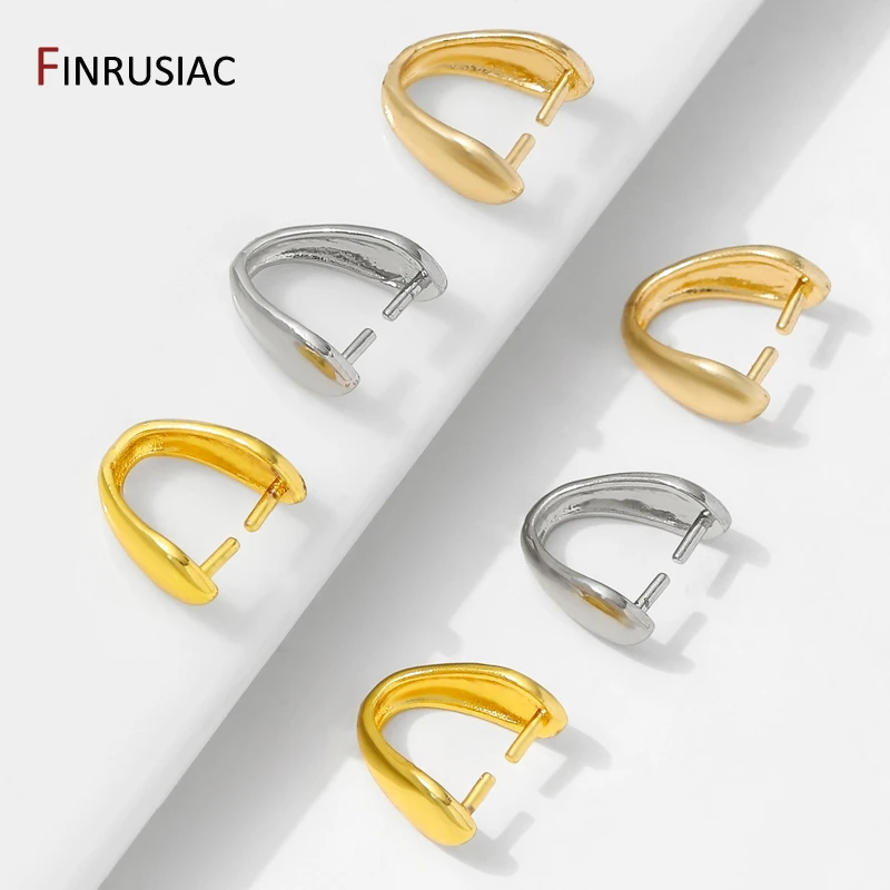 14/18K Gold Plated Brass Pendant Bail Hooks For Necklace Making,Smooth Pendant Holder Bail,DIY Jewelry Making Accessories image 5