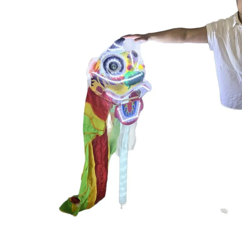 

Bar KTVLED Luminous Lion Dance Children's Lion Dance Head Lion Dance Night Performance Suit Festival Celebration Props