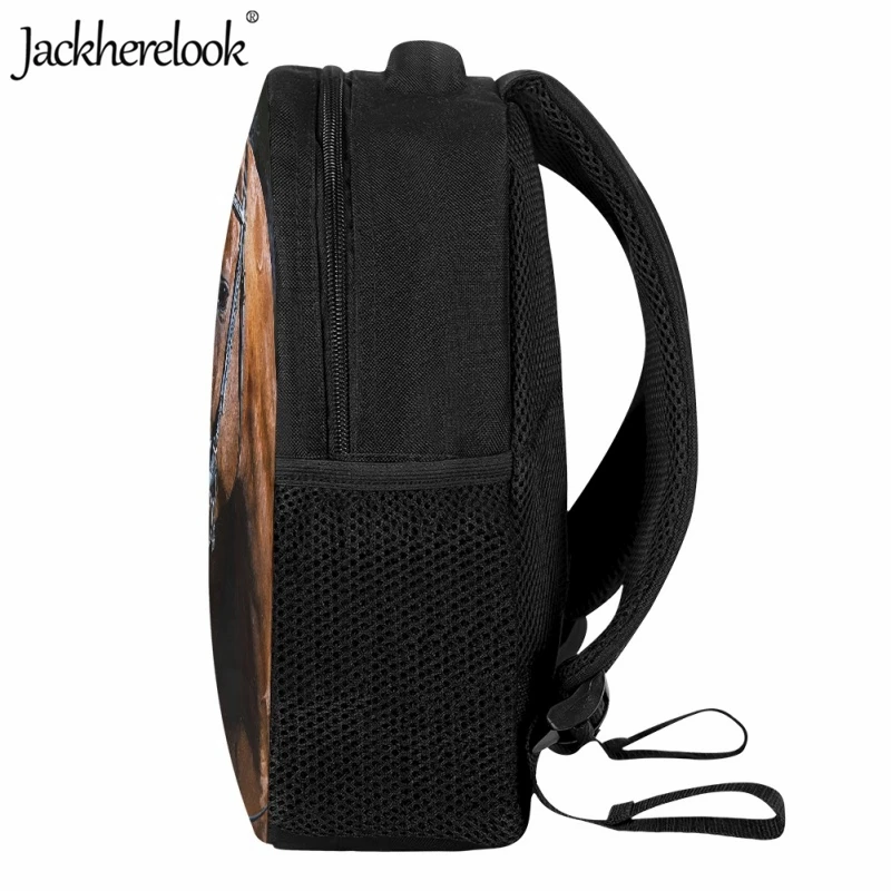 Jackherelook drukowanie 3D torby szkolne dla przedszkolaków moda dziecięca nowa gorąca sprzedaż zwierząt Design z koniem Bookbag plecak podróżny dla