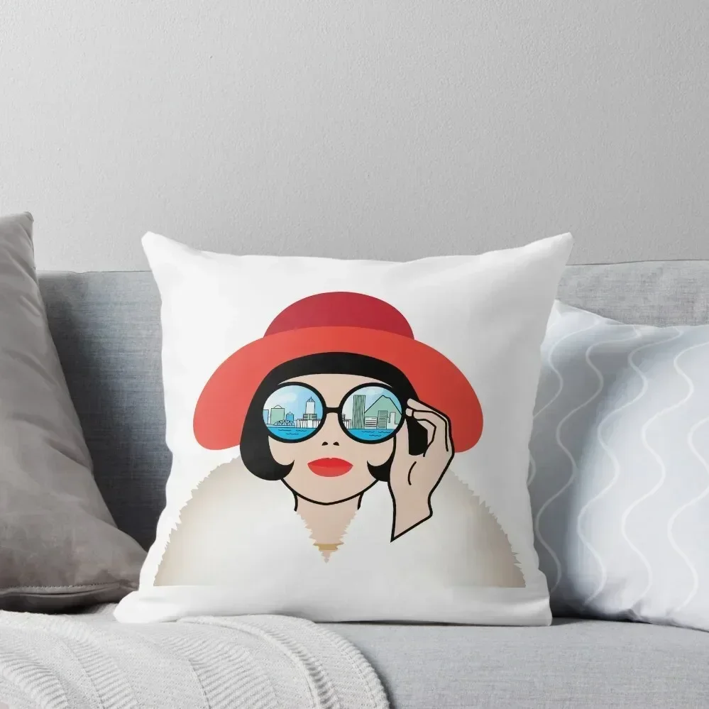 

Reverse Miss Fisher Con Art - for Dark Clothing Throw Pillow Sofa Pillow Cover bed pillows Room decorating items pillow