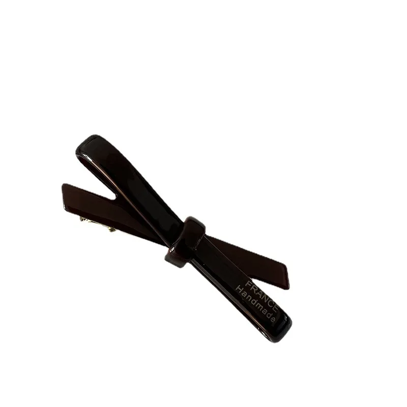 Small fresh acetate side hairpin side clip design sense cross bow duckbill clip bangs clip Korean version
