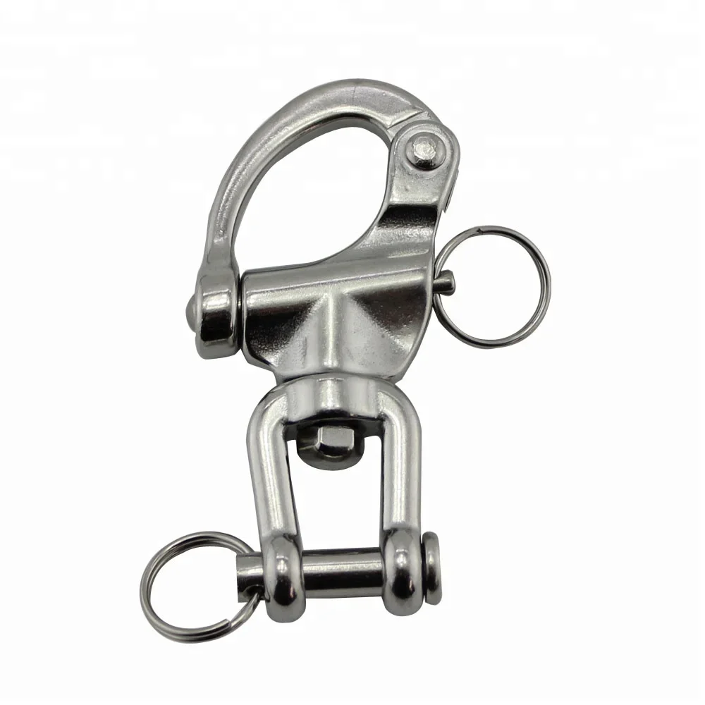 

10PCS 316 Stainless Steel Safety Clevis Pin Swivel Snap Shackle 70mm 87mm 128mm Rigging Metal Big Chain Link Locking Shackles