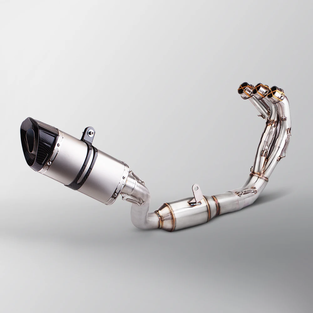 Motorcycle Exhaust System Escape Slip On Front Tube Link Pipe Connect Original full Motorcycle Exhaust System For YAMAHA MT09