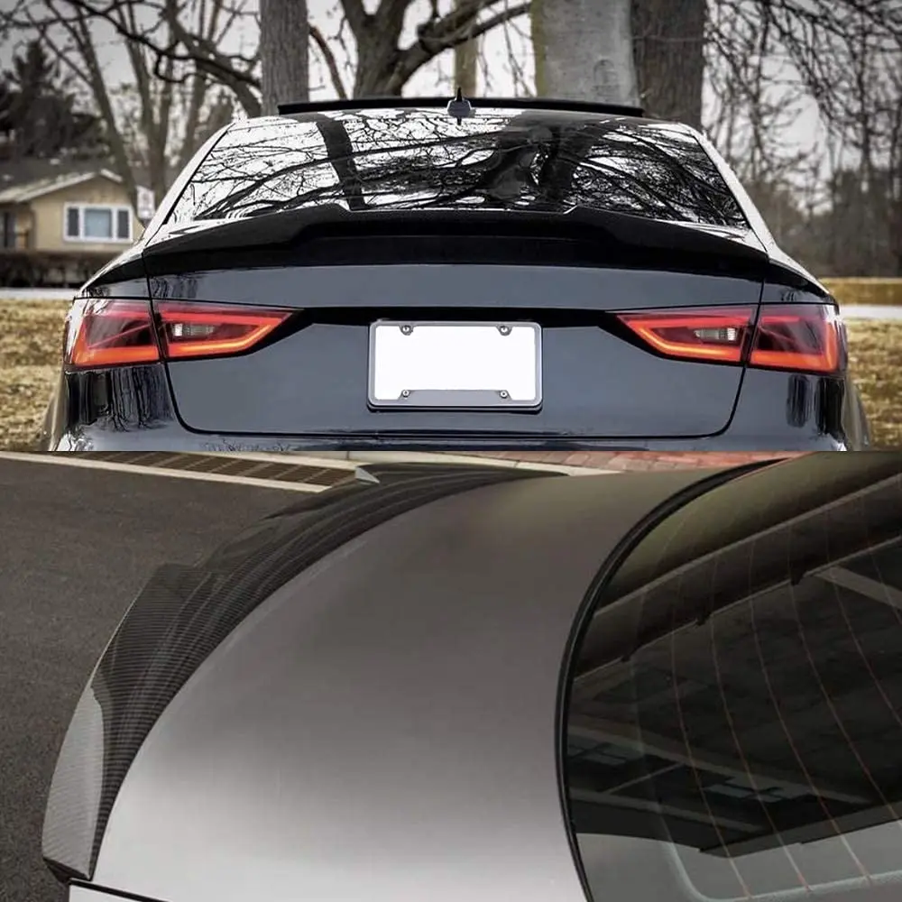Picture 4: Hot-selling Hatchback Sportback Carbon Fiber Rear Bumper Trunk Spoiler Rear Wing for Audi A3 Sline S3 2013 2014 2015 2016-2020