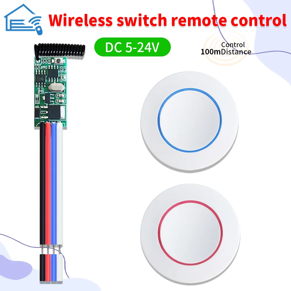 433 ميجا هرتز تيار مستمر 12 فولت 3.6 فولت-24 فولت لاسلكي للتحكم عن بعد التبديل طويلة المدى استقبال صغير الارسال مصباح ليد التحكم عن بعد لتقوم بها بنفسك عدة