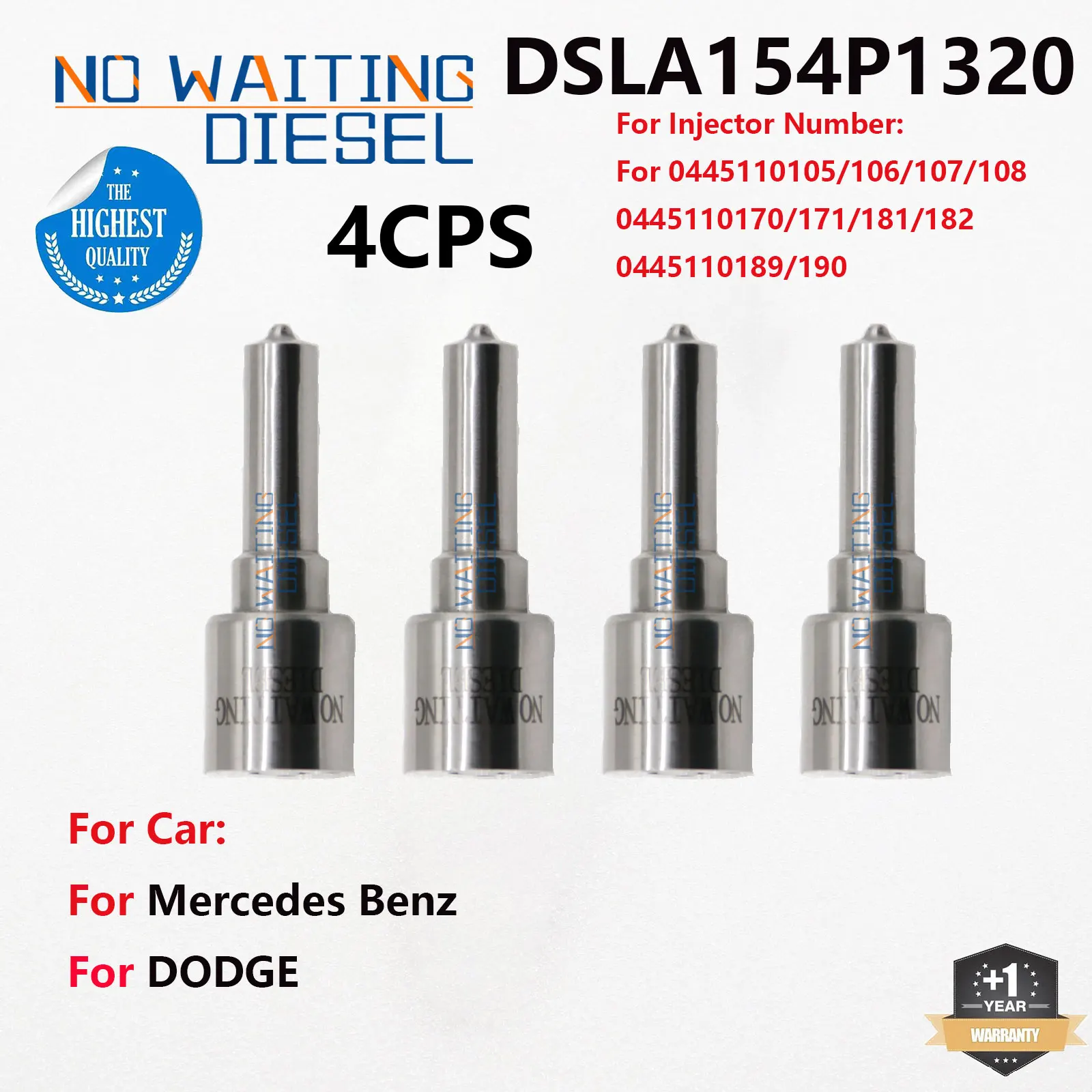 4PCS DSLA154P1320 Injector Nozzle DSLA154P1320 Automobile Engine Part DSLA 154P 1320 For Mercedes Benz DODGE