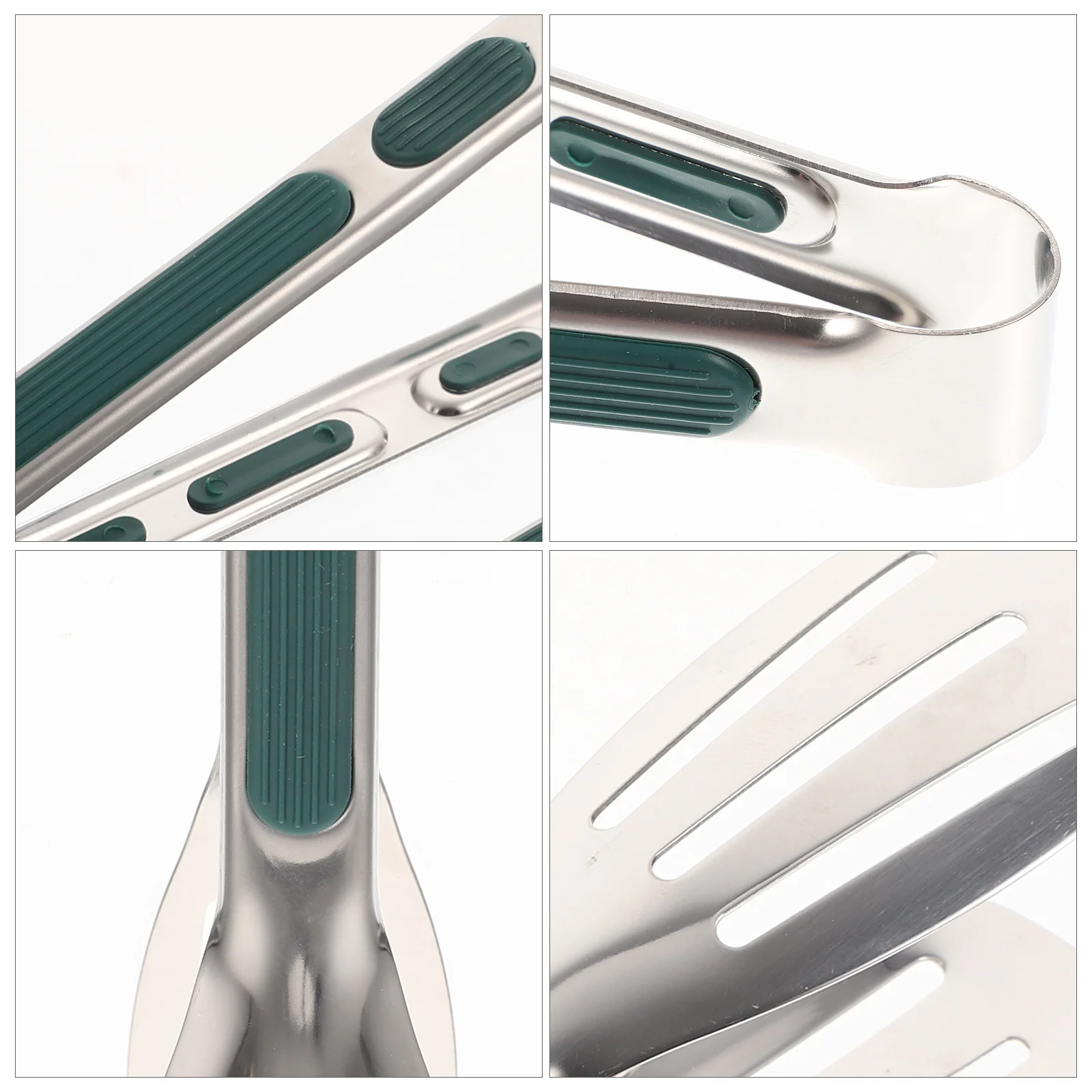 

2pcs Stainless Steel Bbq Tong Multi-Function Cooking Tongs Portable Outdoor Kitchen Tool For Camping Picnic Grill