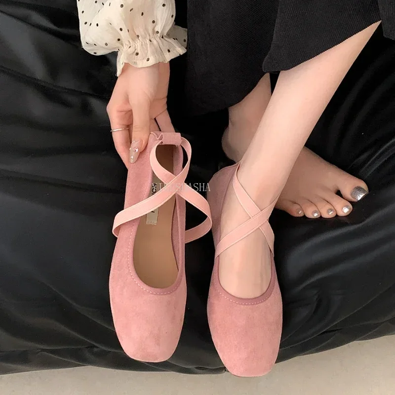 2024 New Spring Summer Flat Ballet Shoes Women\'s Shoes Retro Mary Jane Shoes Ballet Flats Women Zapatos Mujer