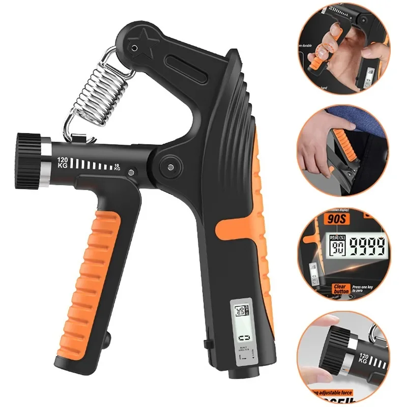 10-120Kg Spring Hand Grip Finger Strength Finger Trainer Power Exerciser Forearm Grip Strengthener Carpal Expander Hand Trainer