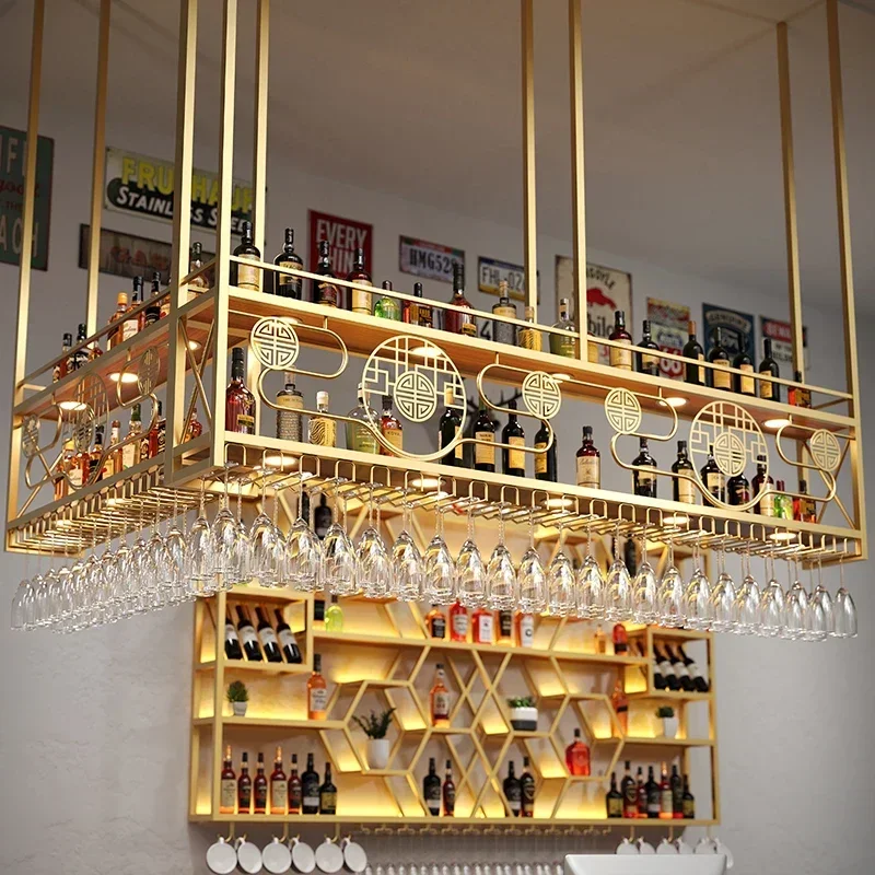 Postmodern Hanging Kitchen Display Cabinet Bar Shelf Storage Rack Showcase Wine Cabinet For Living Room Cellar Gabinete