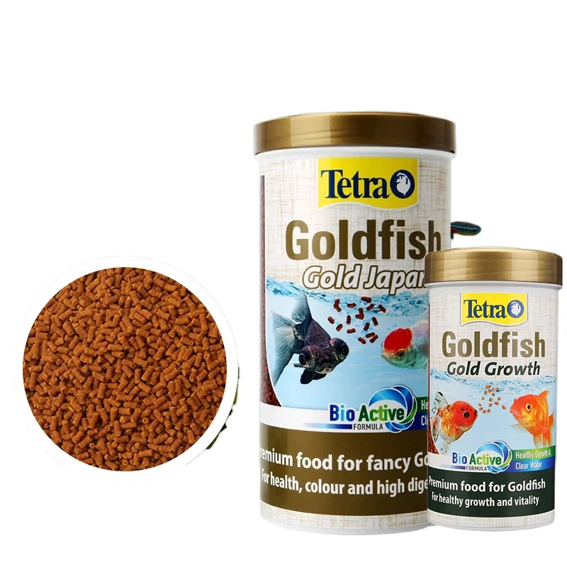Tetra Goldfish Pez ornamental Pienso doméstico Pequeñas partículas flotando en la superficie No agua fangosa