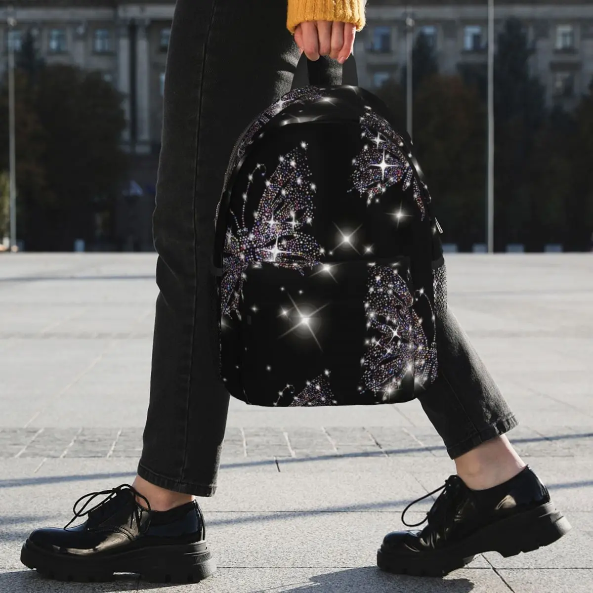 Diamond Butterfly Rhinestone Design Backpack Student BookBag Children School Bag Computer Shoulder Bags for Boys Girls