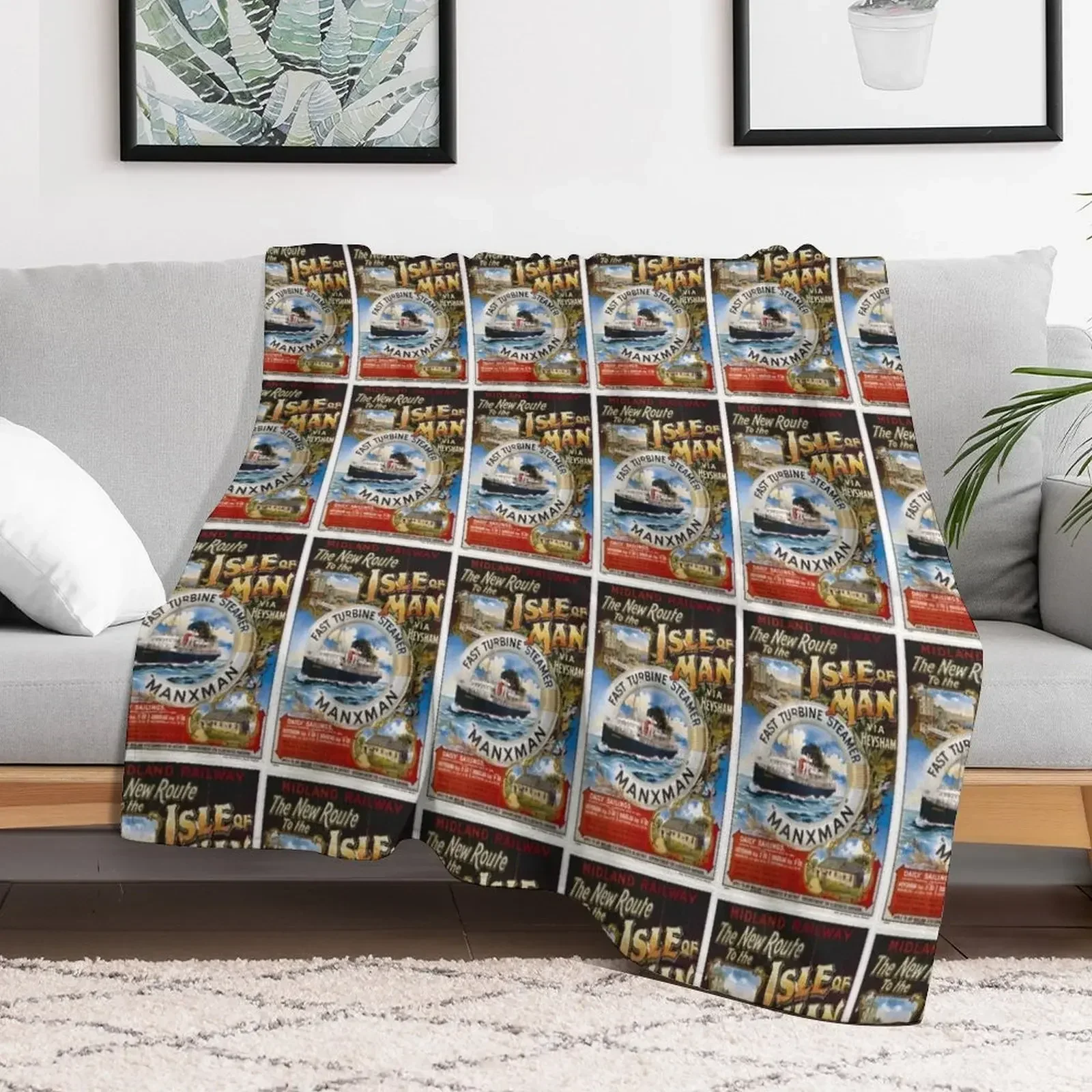 

Isle of Man Throw Blanket funny gift Decorative Throw wednesday Blankets Thermals For Travel Designers Blankets