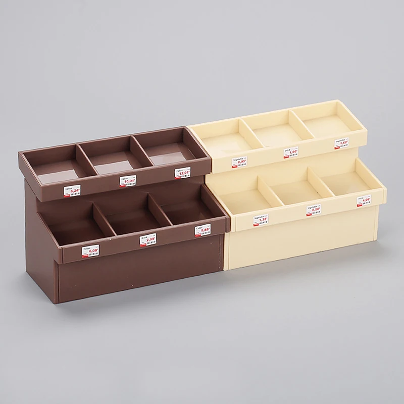 1/12 Dollhouse Simulation Fruit Vegetable Display Rack Dollhouse Miniature Supermarket Shelf Dolls House Decor Accessories