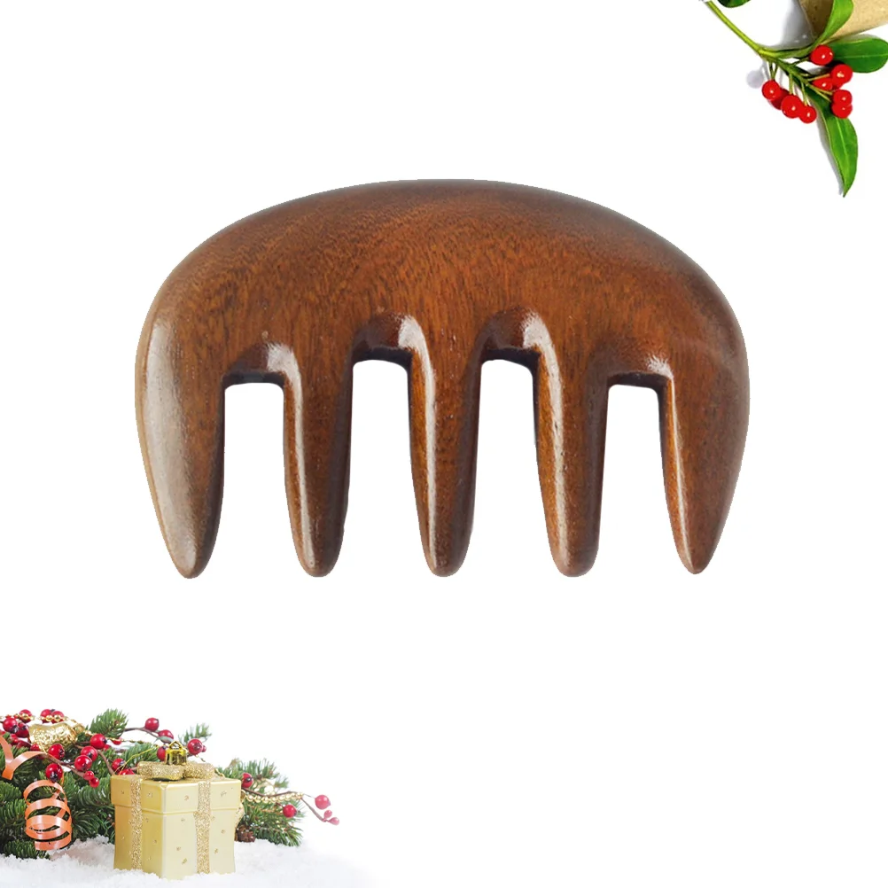 

Wooden Massaging Combs 5 Teeth Combs Durable Hair Combs Portable Scalp Combs for Women Men wooden comb