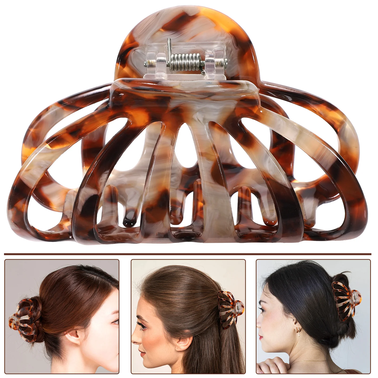 

Leopard Print Large Hair Claw Clip Durable Jaw Clip for Women Girls Hair Accessories for Birthday Wedding Christmas