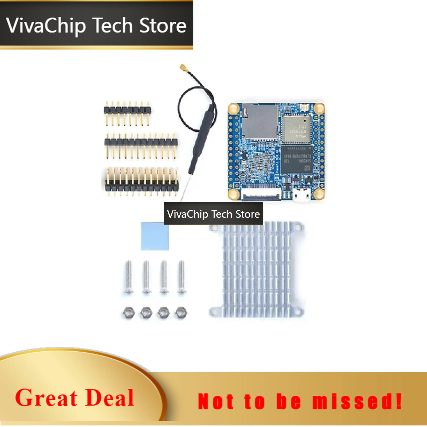 VivaChip TechFriendly NanoPi NEO Air, Allwinner H3, IoT Development Board, WiFi Bluetooth, Ubuntu Core