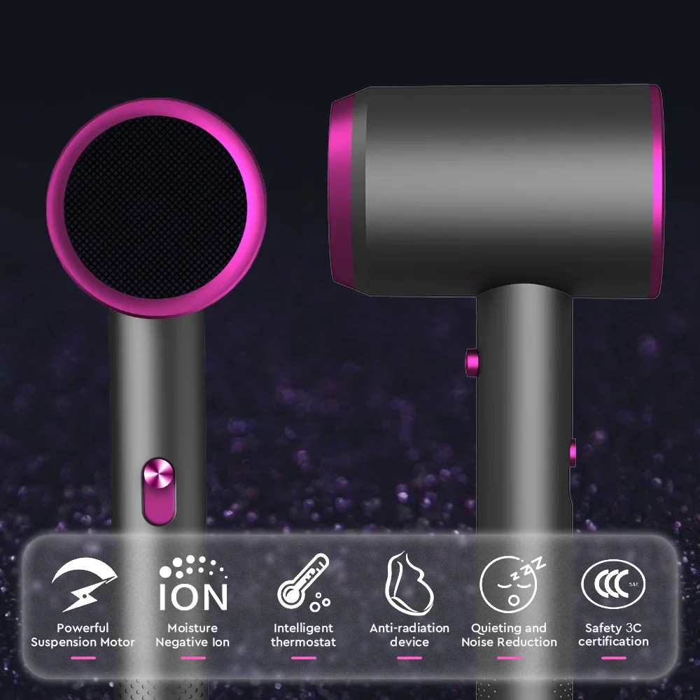 전문 음이온 헤어 드라이어, 냉온 및 냉풍, 초저소음 헤어 드라이어, 홈 헤어 살롱 스타일링 도구