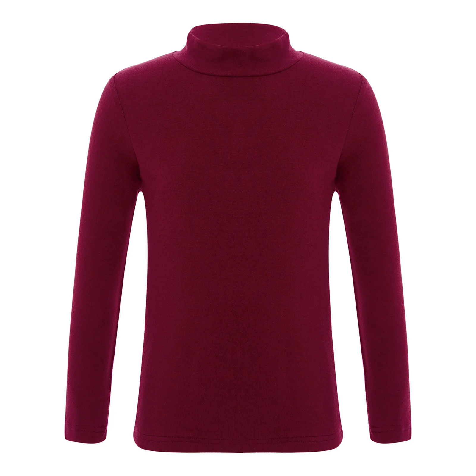 Top termici per bambini e ragazzi, camicia che tocca il fondo, intimo, collo a lupetto, manica lunga, tinta unita, pullover per la pratica della danza classica