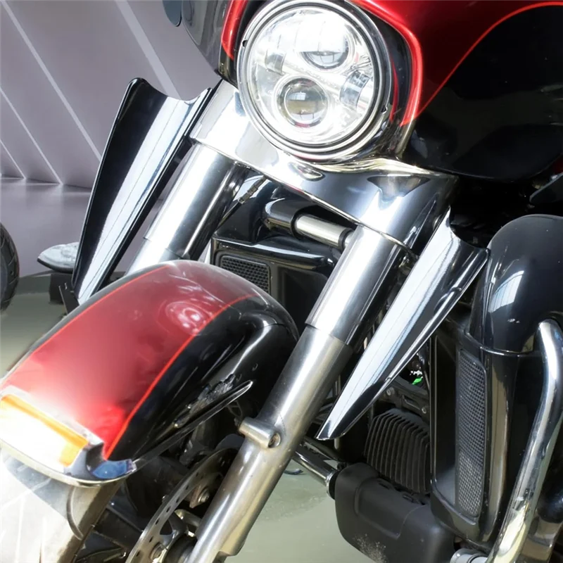

AU05 -Motorcycle Fork Mount Wind Deflectors For Touring Road King Street Glide Electra Glide CVO FLHT FLHR Accessories