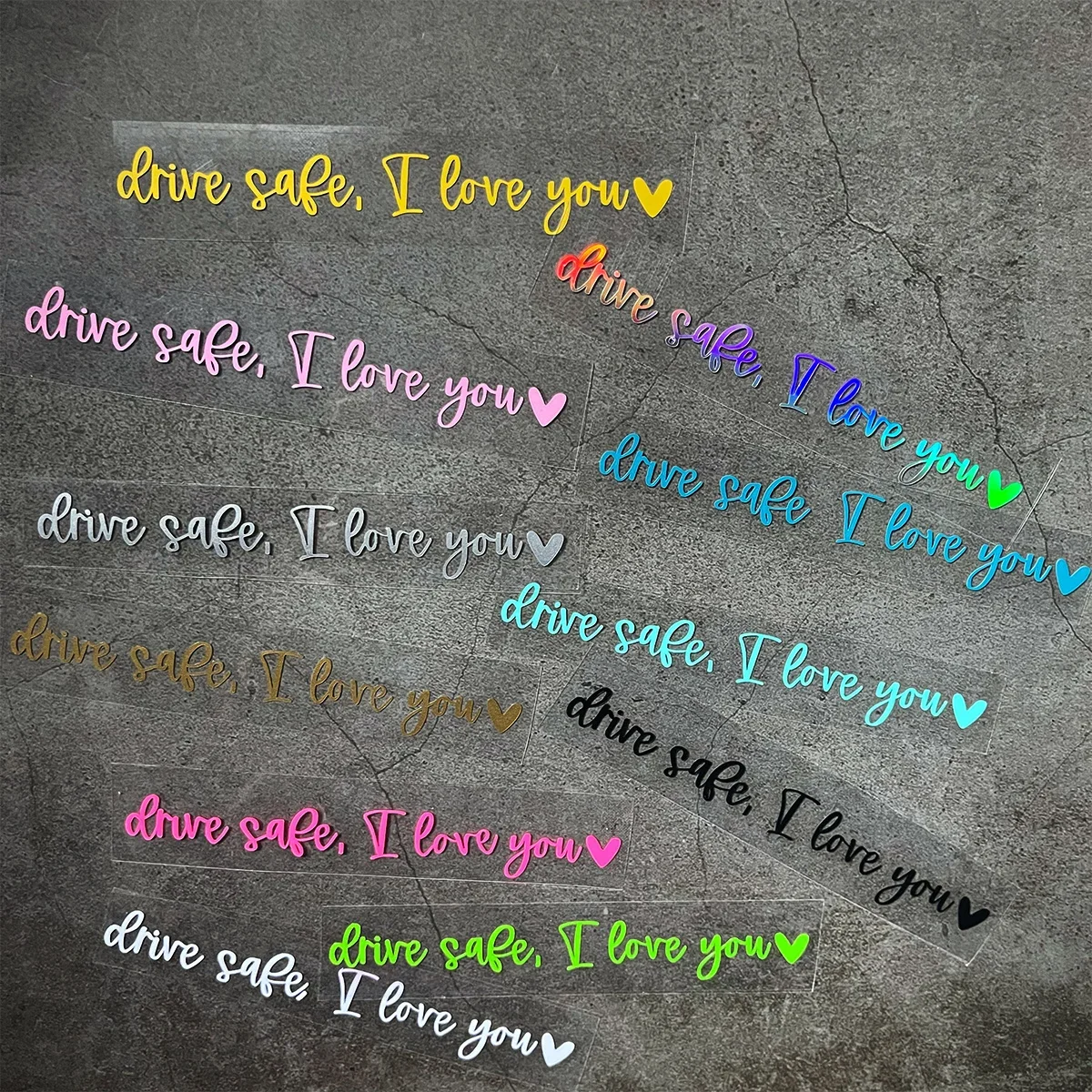 The Text Stickers drive safe i love you Decoration Rear View Mirror Fashion Stickers Creative Sport PVC Vinyl Decals
