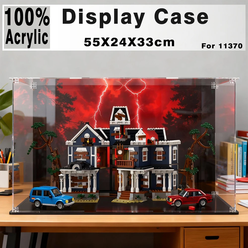 Vitrine en acrylique pour 11370 briques, boîte de présentation pour le jeu de construction The Creel House, vitrine transparente anti-poussière