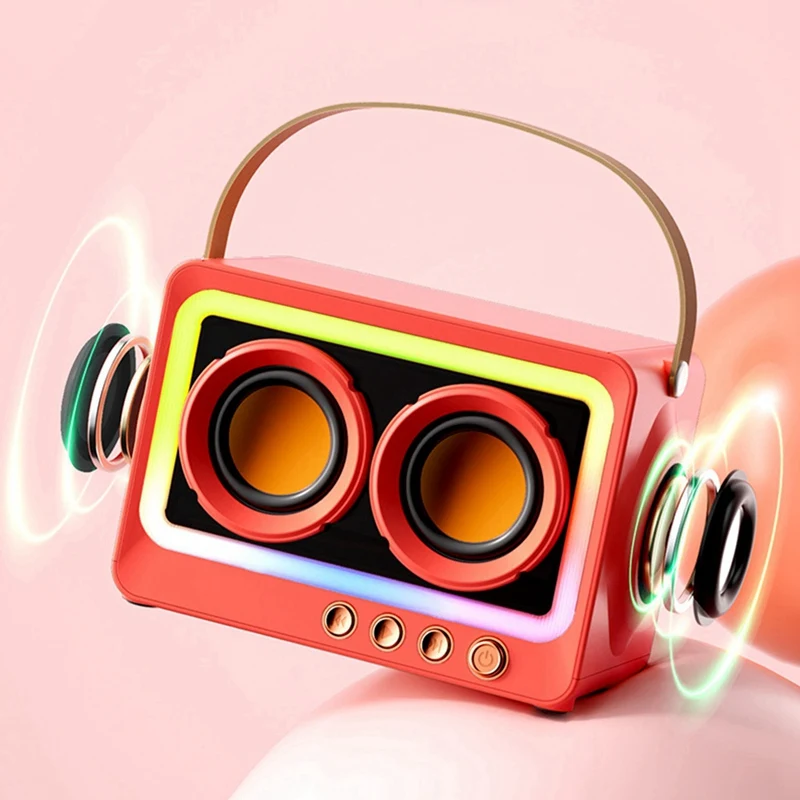 Głośnik Bluetooth Przenośny głośnik dźwiękowy Muzyka Bezprzewodowe radio FM Mini Podwójne głośniki Bluetooth Audio