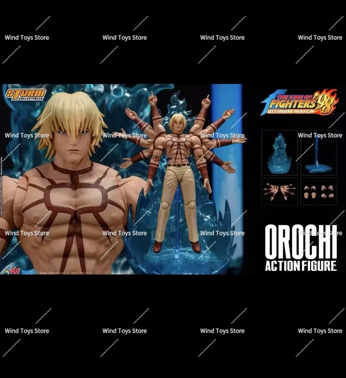 ألعاب العاصفة الأصلية ملك المقاتلين 98 المتطابق النهائي SKKF04YL أوروتشي عمل نموذج لجسم لعبة Brinquedos التماثيل 1/12